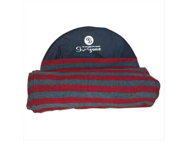 SURFGANIC Eco Surfboard Socke 7.0 Hybrid Boards Mininosrider rot grau gestreift