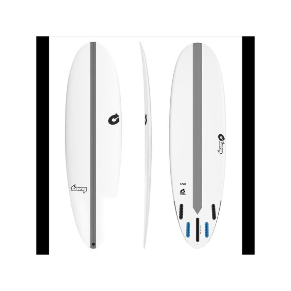 Surfboard TORQ Epoxy TEC M2  6.6 carbon weiß