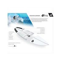 Surfboard TORQ Epoxy TEC Quad Twin Fish 6.4 carbon...