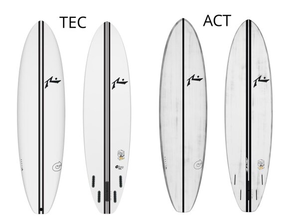 Surfboard RUSTY Egg Not Quad Single Fin TEC ACT