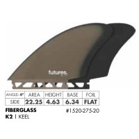 FUTURES Fins Twin Set K2 Keel Fiberglass