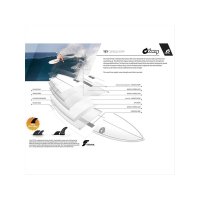 Surfboard TORQ Epoxy TET CS 9.6 Longboard Carbon white