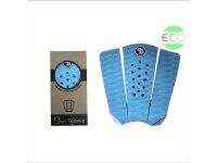 Surfganic Premium Eco Surfboard Grip Tail Traction Pad blau dreiteilig